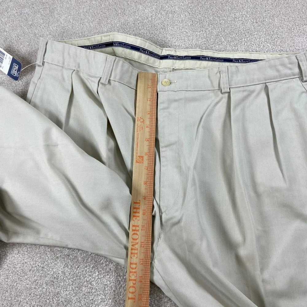 Polo by Ralph Lauren Men’s Light Khaki Pleated Chinos